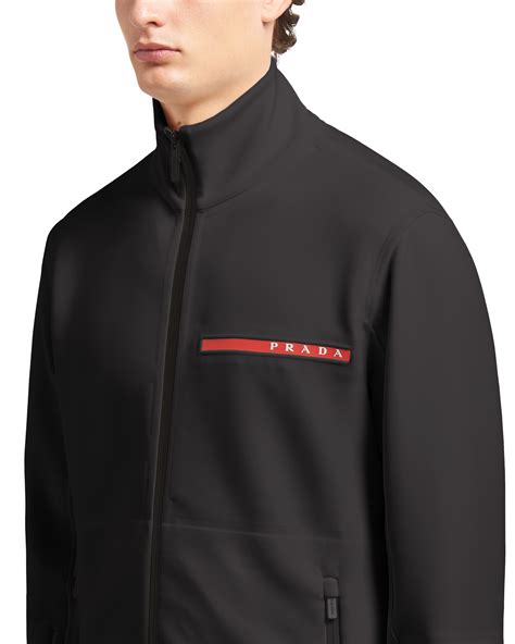 Black Padded Recycled Double Jersey Jacket 